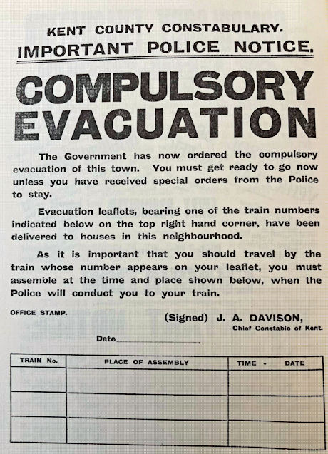 Compulsory Evacuation Notice c1940